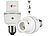 Lunartec 2er-Set Lampensockel-Adapter E27-E27 mit Helligkeits- & Geräuschsensor Lunartec E27-Lampensockel mit Helligkeits- & Geräusch-Sensor