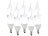 Luminea Geschwungene LED-Kerzenlampe, 3 W, E14, tageslichtweiß, 10er-Set Luminea LED-Kerzen E14 (tageslichtweiß)