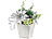 infactory Weihnachts-Gesteck mit Blumen, Zweigen, Zapfen und Kunst-Schnee, 22 cm infactory Weihnachts-Kunstblumen-Gestecke