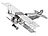 Modellbausatz: Playtastic 3D-Bausatz Flugzeug aus Metall im Maßstab 1:100, 17-teilig
