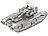 Playtastic 3D-Bausatz Panzer aus Metall im Maßstab 1:100, 48-teilig
