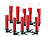 Lunartec 10er-Erweiterungs-Set FUNK-Weihnachtsbaum-LED-Kerzen, rot Lunartec Kabellose LED-Weihnachtsbaumkerzen mit Fernbedienung