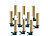 Lunartec FUNK-Weihnachtsbaum-LED-Kerzen,  FUNK-Fernbedienung, 20er-Set, golden Lunartec Kabellose LED-Weihnachtsbaumkerzen mit Fernbedienung