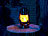 Lunartec LED-Sturmlaterne mit Flammen-Effekt, 25 cm Höhe, silberfarben Lunartec