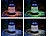 Lunartec 2er-Set Solar-Laternen mit LEDs RGB & Weiß und Dämmerungssensor, IP44 Lunartec Solar-Windlichter mit Farbwechsel und Dämmerungssensor