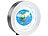 Schwebender Globus: infactory Freischwebender 10-cm-Globus in Magnet-Ring mit bunter LED-Beleuchtung