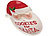infactory 2er-Set  Keks-Teller mit Weihnachtsmann-Motiv & Aufschrift infactory Keks-Teller mit Weihnachtsmann-Motiv