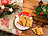 infactory 2er-Set  Keks-Teller mit Weihnachtsmann-Motiv & Aufschrift infactory Keks-Teller mit Weihnachtsmann-Motiv