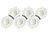 Luminea 6er-Set Einbaurahmen MR16, weiß, inkl. LED-Spotlights, 3W, 6.500 K Luminea Lampen-Einbaufassungen