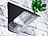 Luminea LED Solar-Wandleuchte, 2x LED, IP44, PIR-Sensor, schwarz Luminea LED-Solar-Außenlampen mit PIR-Sensoren (tageslichtweiß)