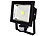Luminea COB-LED-Fluter 30 W mit PIR-Sensor, 6500 K, IP44, schwarz Luminea LED-Fluter mit Bewegungsmelder (tageslichtweiß)
