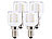 Luminea Mini-LED-Kolben, E14, A++, 3W, 360°, 260 lm, warmweiß, 4er-Set Luminea LED-Kolben E14 (warmweiß)
