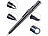 Nothammer: VisorTech 3er-Set 5in1-Tactical Pens mit Kugelschreiber, Glasbrecher & Brieföff.