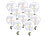 Luminea 10er-Set LED-Filament-Globelampe, G95, E27, 6 W, 600 lm, 360°, 3000 K Luminea 