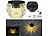 Lunartec Solar-LED-Windlicht Liora, mit tollem Lichtmuster, Glas, IP44, Ø 8 cm Lunartec Solar-Windlichter
