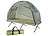 Campingbett: Semptec 2in1-Zelt mit Alu-Feldbett, 1200 mm Wassersäule, 193 x 78 x 160 cm