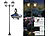Royal Gardineer 2er-Set Solar-LED-Gartenlaternen, 2 flammig, PIR-Sensor, 600 Lumen Royal Gardineer Solar-Wegeleuchten im Straßenlaternen-Design mit Dämmerungs- und PIR-Sensor