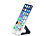 Callstel 8er-Set Anti-Rutsch-Pads für Smartphone und Tablet-PC, selbstklebend Callstel 2in1-Anti-Rutsch-Pads und Smartphone-Ständer