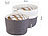 Rosenstein & Söhne 2er-Set Brotkörbe aus 100% Baumwolle,  Ø 20 cm und Ø 25 cm Rosenstein & Söhne Brot-Taschen und verschließbare Brotkörbe