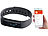 newgen medicals Fitness-Armband FBT-25, Bluetooth, Benachrichtigungen, OLED, IP67