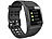 newgen medicals GPS-Sportuhr mit Bluetooth, Fitness, Puls, IP68 (Versandrückläufer) newgen medicals Fitness-Armbänder mit Herzfrequenz-Messung und GPS-Streckenaufzeichnung
