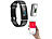PEARL Fitness-Armband, GPS-Streckenverlauf, Puls, XL-Farb-Display, App, IP67 PEARL Fitness-Armbänder mit Herzfrequenz-Messung und GPS-Streckenaufzeichnung