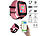 TrackerID Kinder-Smartwatch mit Telefon, Kamera, Chat- und SOS-Funktion, rosa