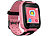 TrackerID Kinder-Smartwatch mit Telefon, Kamera, Chat- und SOS-Funktion, rosa TrackerID Kinder-Smartwatches mit GSM- & LBS-Tracking