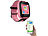 TrackerID Kinder-Smartwatch mit Telefon, SOS-Funktion, rosa (Versandrückläufer) TrackerID Kinder-Smartwatches mit GSM- & LBS-Tracking