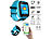 TrackerID Kinder-Smartwatch mit Telefon, SOS-Funktion, blau (Versandrückläufer) TrackerID Kinder-Smartwatches mit GSM- & LBS-Tracking