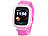 TrackerID Kinder-Smartwatch, Telefon, GPS-, GSM-, WiFi-Tracking, SOS-Taste, rosa TrackerID Kinder-Smartwatches mit Tracking per GPS & GSM/LBS