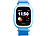 TrackerID Kinder-Smartwatch, Telefon, GPS-, GSM-, WiFi-Tracking, SOS-Taste, blau TrackerID