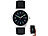 simvalley MOBILE Smartwatch mit Herzfrequenz-Messung, Bluetooth 4.0, Versandrückläufer simvalley MOBILE Smartwatches mit Pulssensor für iOS & Android