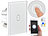 Luminea Home Control Touch-Lichtschalter, WLAN, kompat. zu Siri, Alexa & Google Assistant Luminea Home Control WLAN-Lichttaster
