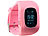 TrackerID Kinder-Smartwatch mit Telefon- & SOS-Funktion, GPS-/LBS-Tracking, rosa
