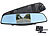 NavGear Full-HD-Rückspiegel-Dashcam mit Rückfahrkamera und Nachtsicht-Modus NavGear HD-Rückspiegel-Dashcams mit Nachtsicht-Rückfahrkamera