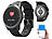 newgen medicals Fitness-Uhr mit Bluetooth, Herzfrequenz- und EKG-Anzeige, App, IP67 newgen medicals Fitness-Armbänder mit Blutdruck-Anzeige und EKG-Aufzeichnung