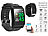 newgen medicals Fitness-GPS-Smartwatch, Herzfrequenz-Anzeige, Farb-Display, App, IP68 newgen medicals Fitness-Armbänder mit Herzfrequenz-Messung und GPS-Streckenaufzeichnung