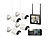 VisorTech Funk-Überwachungsset: 7"-LCD-Touchscreen, 4 Full-HD-Kameras, WLAN, App VisorTech 