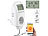 Steckdosenthermostat: revolt WLAN-Steckdosen-Thermostat für Heizgeräte, App, Sprachbefehl, Sensor
