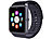simvalley Mobile Handy-Uhr & Smartwatch mit IPS-Display, Kamera, Bluetooth & App