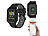 newgen medicals GPS-Sportuhr, Always-On-Display, Bluetooth, App,Versandrückläufer newgen medicals Wasserdichtes Fitness-Armband mit Always-On-Display und GPS-Empfänger