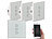 Luminea Home Control 4er-Set Rollladen-Touch-Unterputz-Steuerung, Versandrückläufer Luminea Home Control Rollladen-Touch-Steuerungen mit WLAN, App und Sprachsteuerung
