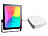 Luminea Home Control Outdoor-Fluter mit RGB-CCT-LEDs, Bluetooth & App, 4.500 lm mit Gateway Luminea Home Control Wetterfeste Fluter mit RGB-CCT-LEDs, App und Gateways