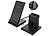 Callstel 3in1-Induktions-Ladestation für Smartphone, Apple Watch & AirPods, 10W Callstel