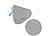 PEARL 4er-Set Mund-Nasen-Stoffmasken mit Filter-Textil; waschbar, Gr. M PEARL