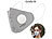 Textilmasken: PEARL 4er-Set Mund-Nasen-Stoffmasken mit Ventil, waschbar, Größe M
