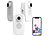 7links 3er-Set Steckdosen-Full-HD-IP-Kameras, für Echo Show & Google Nest 7links Steckdosen-IP-Kameras mit Apps & Klingel-Tasten, kompatibel zu Echo Show