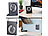 PEARL 2er-Set Kompakter Akku-Tisch- & Wandventilator, stufenlos einstellbar PEARL USB-Akku-Wand- & Tischventilatoren