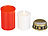 PEARL 4er-Set flackernde LED-Grablicht-Kerzen, Batteriebetrieb, 12 cm, rot PEARL LED-Grablichter